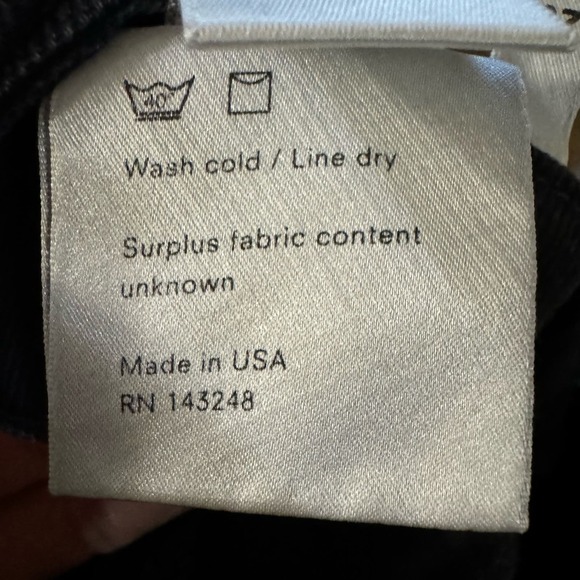 Reformation Black Julia High Rise Raw Hem Cigarette Straight Leg Rigid Jeans 28 - Picture 11 of 11